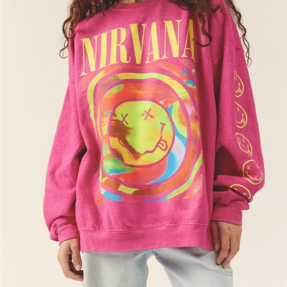 Nirvana smile sweatshirt. Gently used. - Picture 1 of 5
